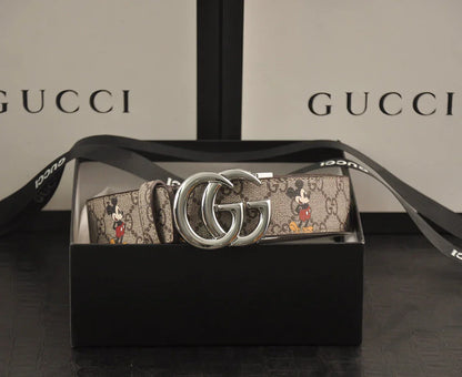 3-color double G Mickey Mouse print belt
