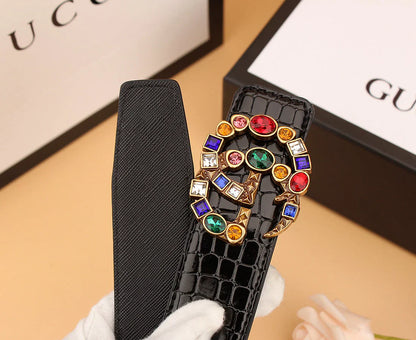 2   double G irregular colored diamond belts