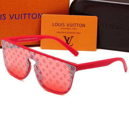 One-piece lettering modern sunglasses