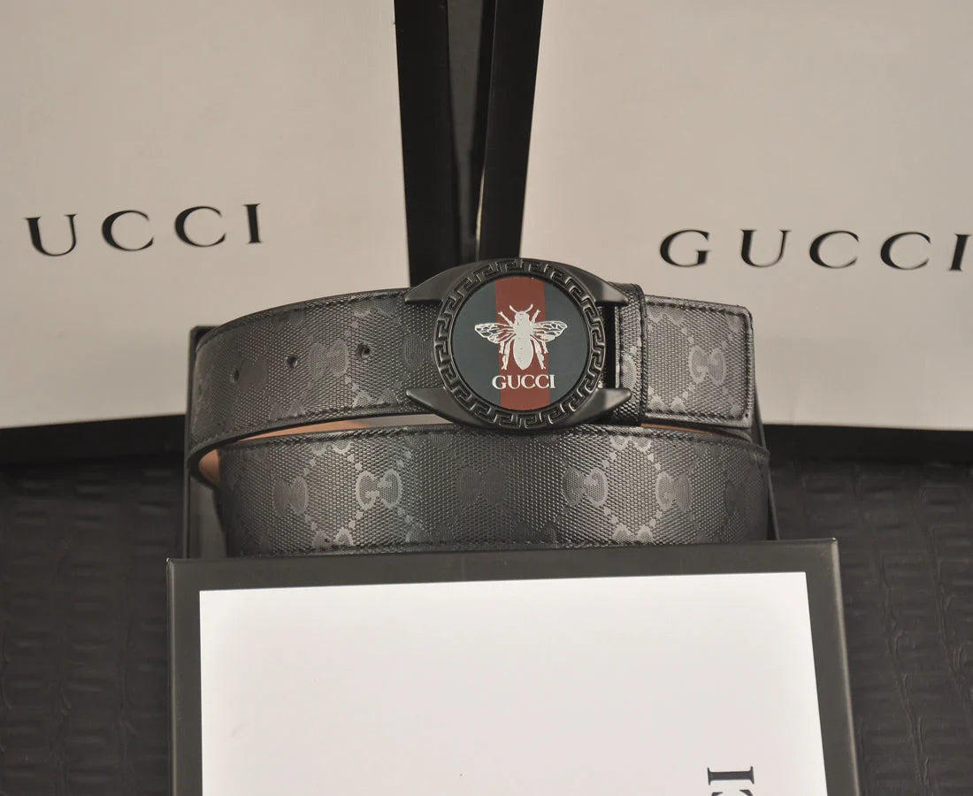 2 Colors printed letter leather belt