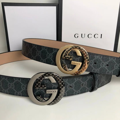3 Colors printed letter leather belt