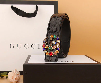 2   double G irregular colored diamond belts