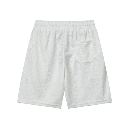 250313 New high quality dark jacquard full print shorts