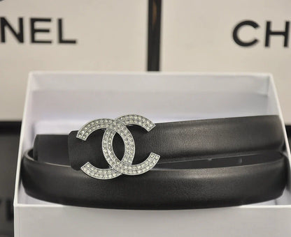 6 color double C pearl rhinestone belt