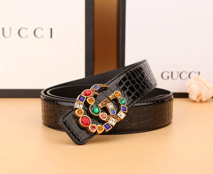 2   double G irregular colored diamond belts